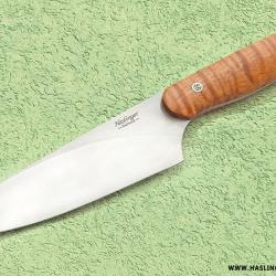 Evolution Chef Knife 142 mm Blade with Blond Fiddleback Maple Handle