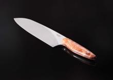 Evolution Chef Knife 190mm Blade with Fiddleback Maple Handle main view