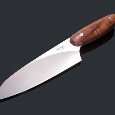 Evolution Chef Knife 140mm Blade with Spalted Curly Koa Handle