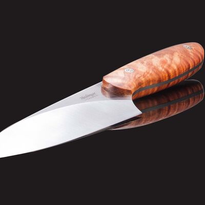 Evolution Chef Knife 142 mm Blade with Blond Maple Root Burl Handle
