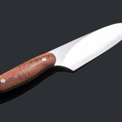 Evolution Chef Knife 140mm Blade with Spalted Curly Koa Handle other view