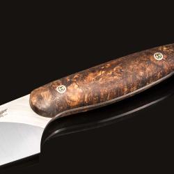 Evolution Chef Knife with Spalted Maple Handle close up