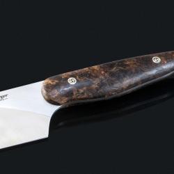Evolution Chef Knife with Spalted Maple Handle 200mm close up
