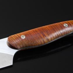 Evolution Chef Knife with Tiger Striped Maple Handle 200mm close up