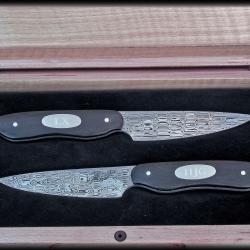 Presentation Steak Knife Set with Blackwood Handle boxed