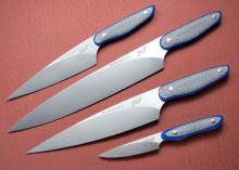 Chef set with silver twill and blue G10